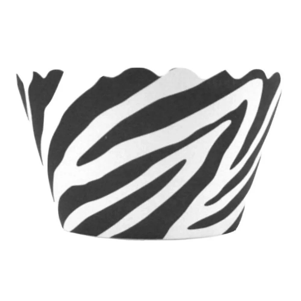 Bella Cupcake Couture Zebra Black White Wrapper